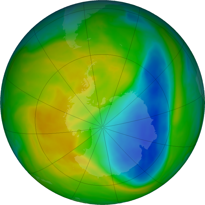 Antarctic ozone map for 11 November 2017